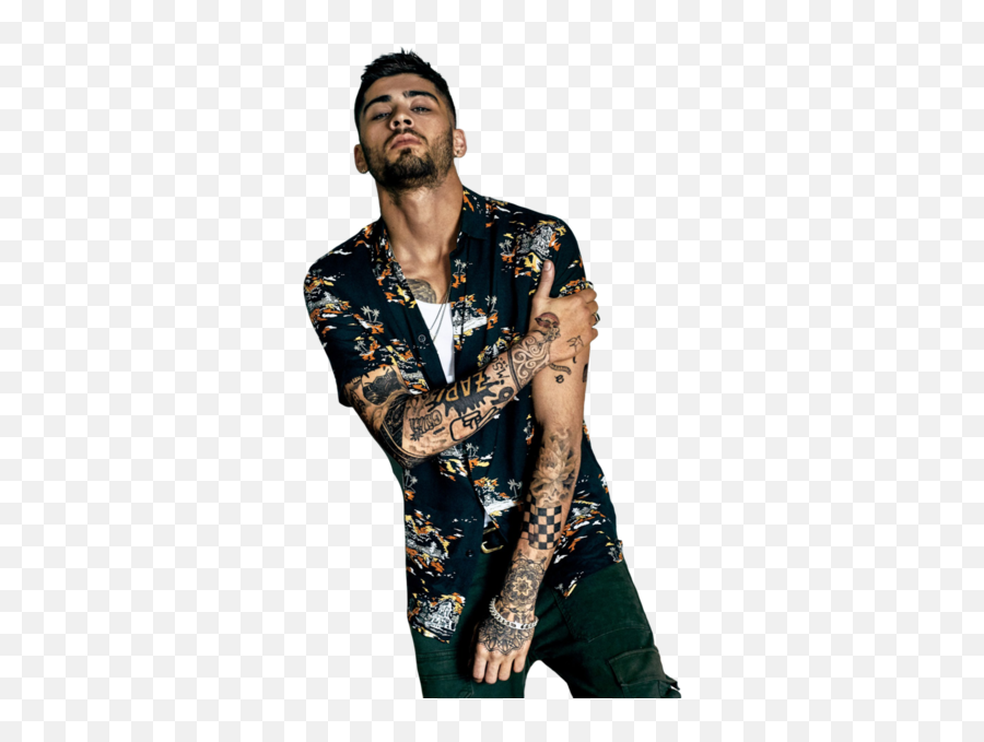 Tattoo Man In Black Outfit - Transparent Zayn Malik Png Emoji,Emoji Outfit Men