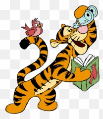 Free Tigger Png Download Free Clip Art - Tigger Reading Clipart Emoji,Tigger Emoji