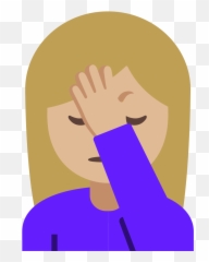 Facepalm Emoji Transparent Free Png Png Play,Woman Facepalm Emoji