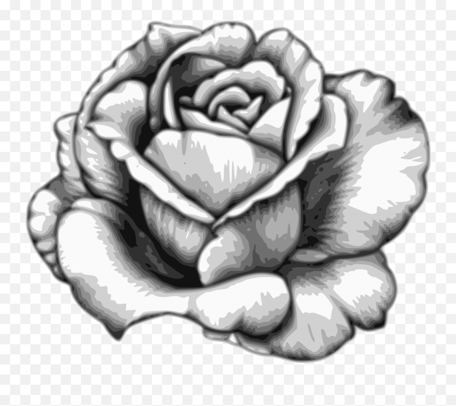 Vector Black And White Rose Png Free Download Png Arts Emoji,White Rose Emoji