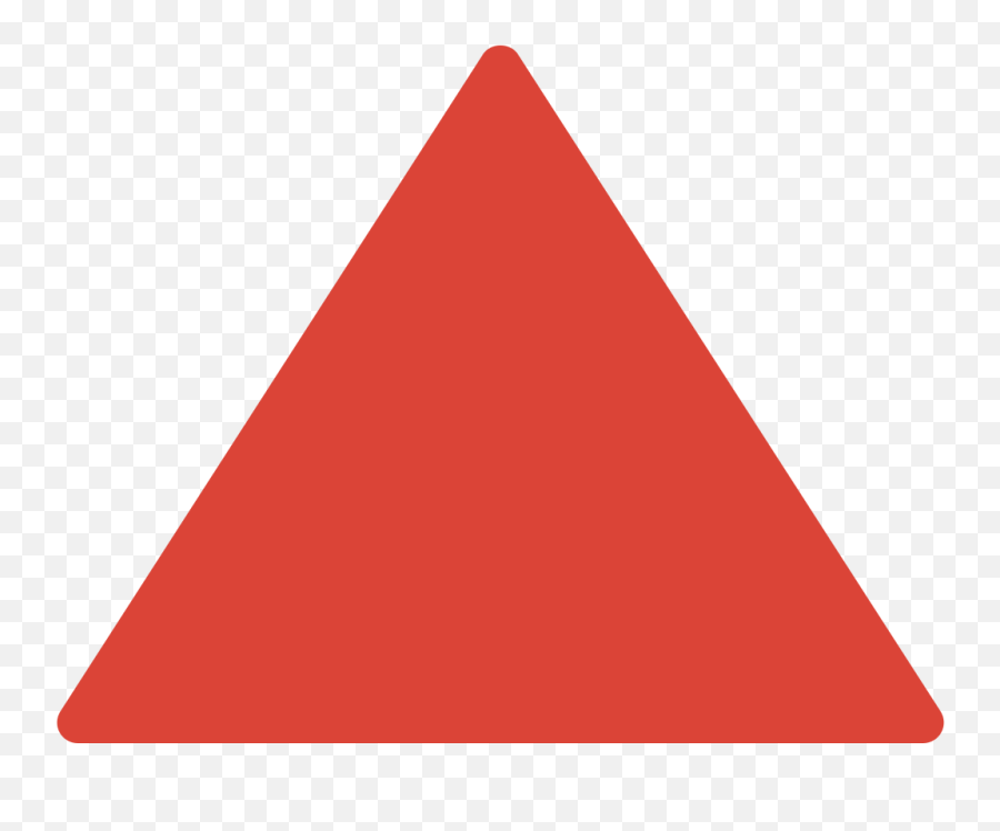 Red Triangle Pointed Up Emoji - Red Triangle White Background,Pyramid Emoji