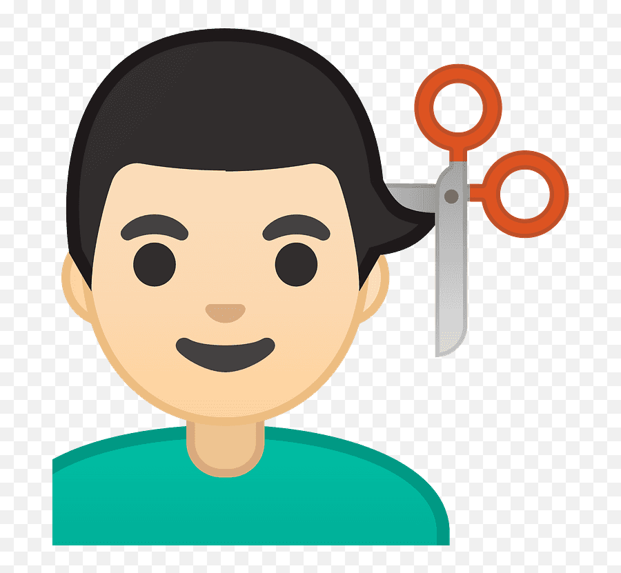 Man Getting Haircut Emoji With Light - Transparent People Emoji Png,Scissors Money Emoji