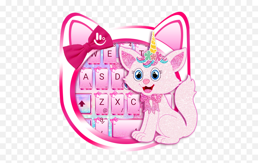 Pink Unicorn Cat Keyboard Theme Qu0026a Tips Tricks Ideas - Fictional Character Emoji,Touchpal Emoji Game