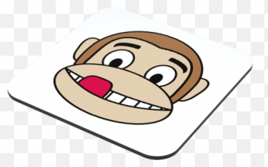Monkey Yummy Coaster - Just Stickers Happy Emoji,Emoji With Tongue Out To The Side