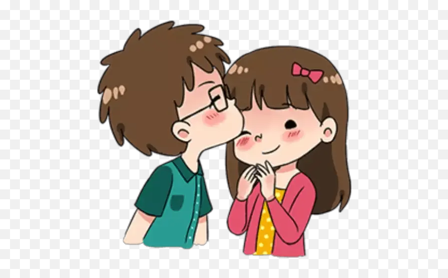 Love In Couple Stickers For Whatsapp - Cute Love Quotes In Malayalam Emoji,Mixed Couple Emoji