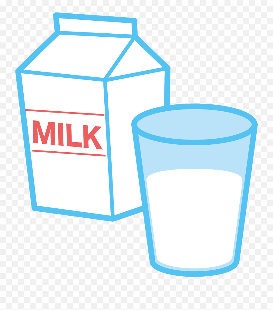 Milk Carton And Glass Clipart - Empty Emoji,Milk Emoji