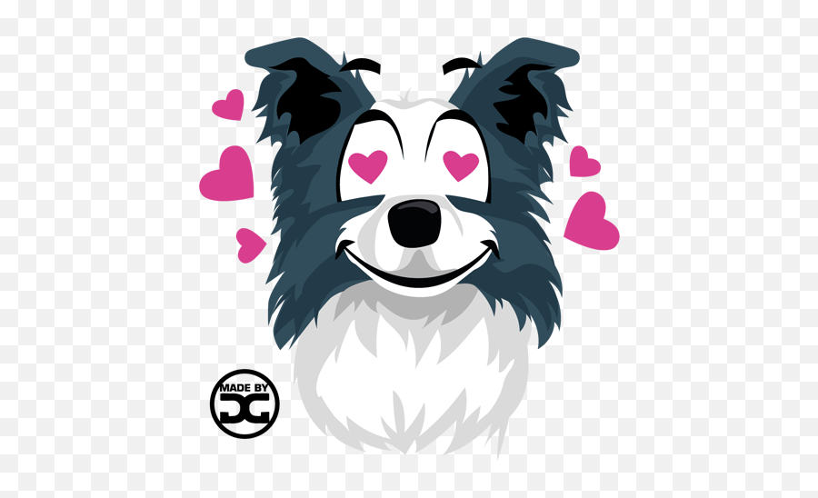 Border Collie - Happy Emoji,Westie Dog Emoticon