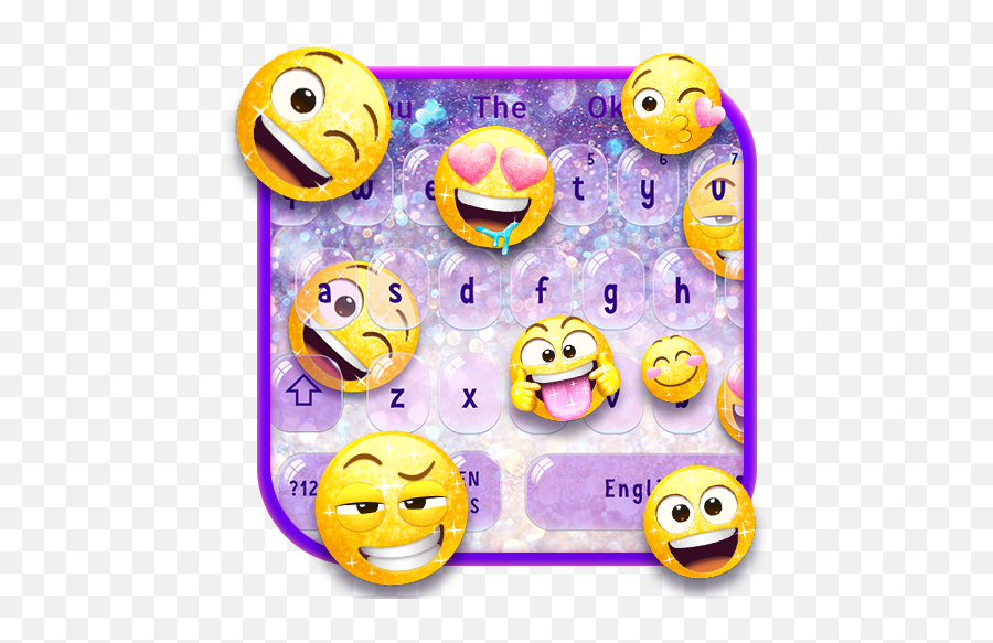 Cute Sparkling Emoji Glitter Keyboard - Google Play Happy,Sparkling Emoji