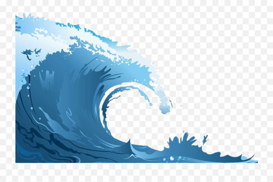 Waves Clipart Rolling Wave Waves - Transparent Background Wave Clipart Emoji,Surf Wave Emoji