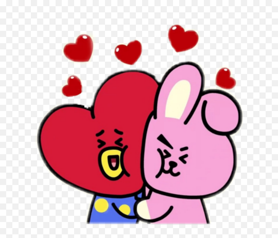 Taekook Vkook Kookv Taehyung Sticker By U2022u2022 - Dot Emoji,Jungkook Emoji Bunny Bts Emojis