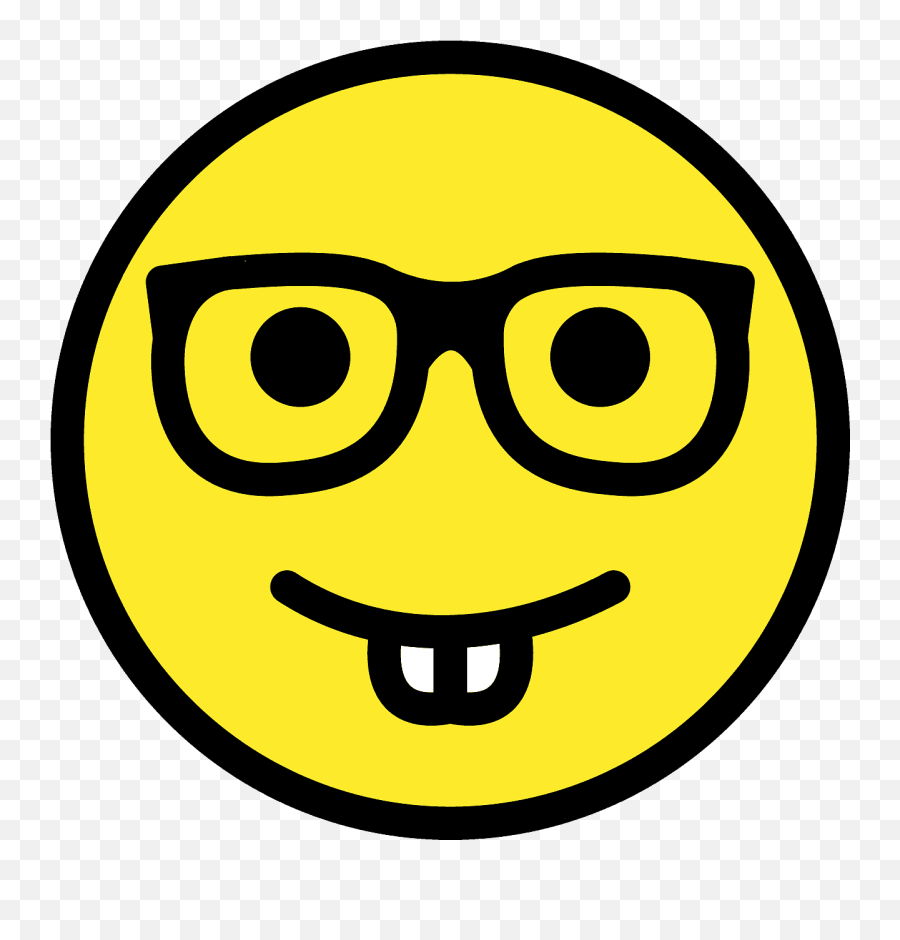 Nerd Face Emoji Clipart - Emoji,Nerdy Glasses Emoji