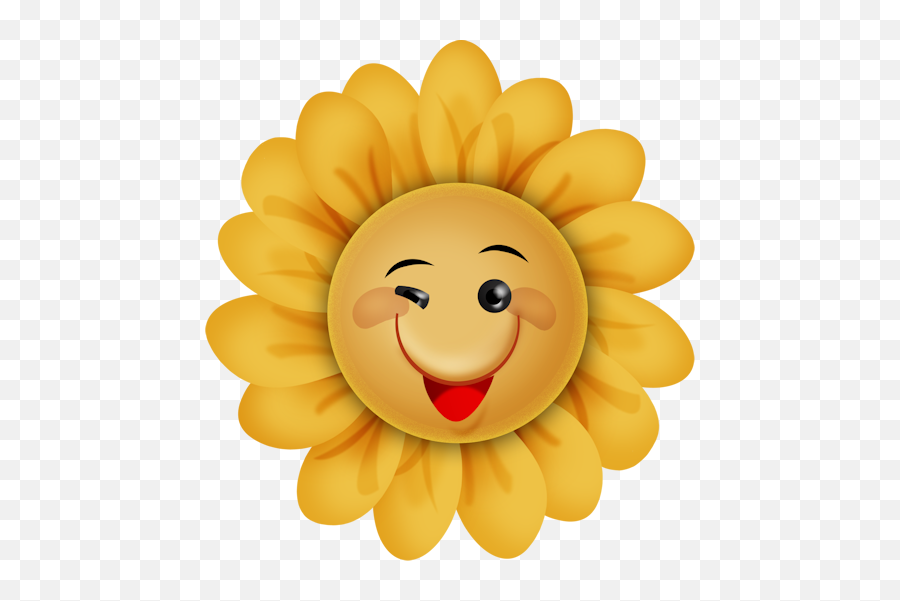 Smiley Face Clip Art Flower Smiley - Happy Emoji,Flower Emoticon Face